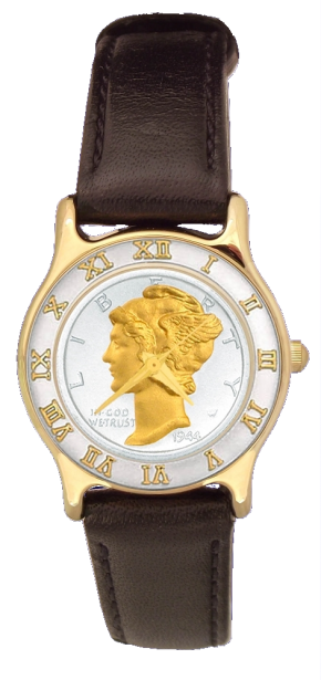 Mercury Dime Ladies Coin Watch – Silver Dial with 24K Gold Accents