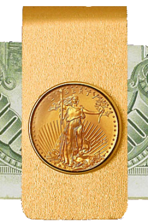 $10 Gold Eagle – 14K Solid Gold Money Clip