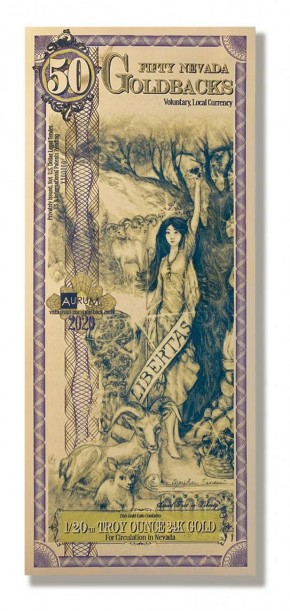 50 Goldback – Aurum Gold Foil Note (24KT) Random State Selection