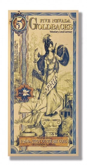 5 Goldback – Aurum Gold Foil Note (24KT) Random State Selection