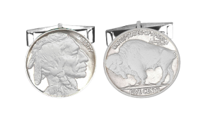 Buffalo Nickel Coin Cuff Links – Genuine Pre-1938 Coins