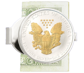 Silver Eagle Dollar Money Clip – Reverse Design