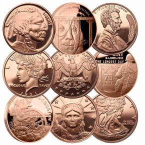 1 oz Copper Round – Random Design