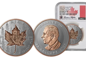 2025 Canada $20 Maple Leaf – UHR Pulsating Rose Gilt • Reverse PF70 • FDOI • Taylor Hand-Signed