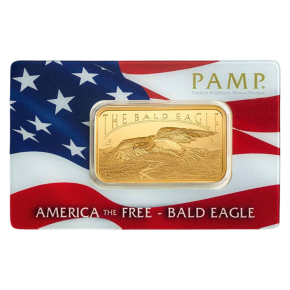 PAMP 1 oz America the Free Bald Eagle Gold Bar (in CertiPAMP™ Assay)