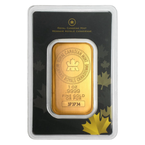 Royal Canadian Mint 1 oz Gold Bar (in Assay Card)