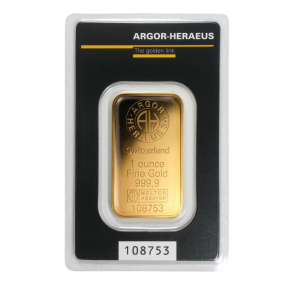 Argor-Heraeus 1 oz Gold KineBar® (in Assay Card)