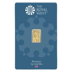 The Royal Mint 1 gram Britannia Gold Bar (in Assay Card)