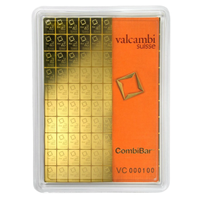 Valcambi 100×1 g Gold CombiBar™ (in Assay Card)