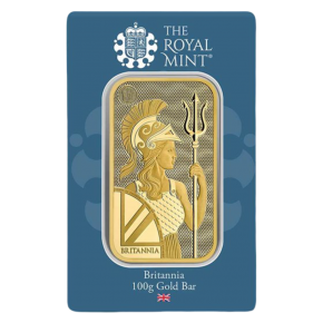 100 g Gold Bar – The Royal Mint Britannia (In Assay)