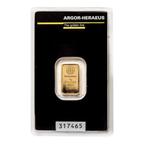 2 g Gold Bar – Argor-Heraeus (In Assay)
