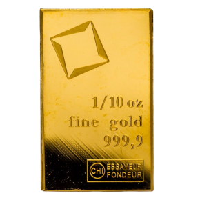 1/10 oz Gold Bar – Secondary Market (.999+ Fine)