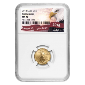1/10 oz American Gold Eagle MS-70 NGC (Random Year)