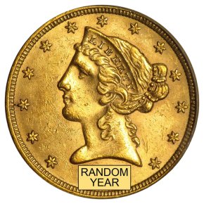 $5 Liberty Gold Half Eagle (Pre-1933, BU, Random Year)