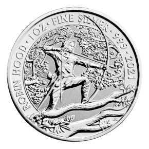 2021 Great Britain 1 oz Silver Myths and Legends: Robin Hood BU
