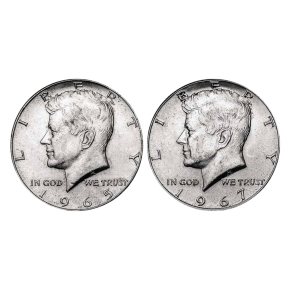 $1 Face Value 40% Silver Half Dollars – Avg Circulated