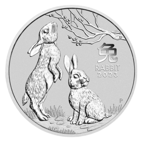 2023 Australia 1 oz Silver Lunar Rabbit – BU (Series III)