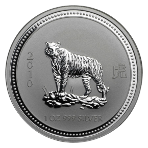 2010 Australia 1 oz Silver Year of the Tiger – BU (Series I)