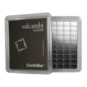 100 x 1 gram Silver Valcambi CombiBar™ (w/ Assay)