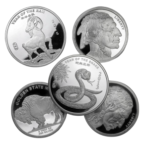 2 oz Silver Round – Random Mint (Design Varies)