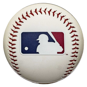 2024 Niue 1 oz Silver $2 – MLB Logo on Baseball (Colorized/Curved)