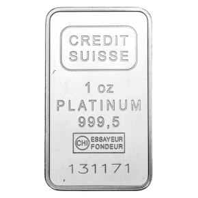 1 oz Platinum Bar – Secondary Market (.999+ Fine)