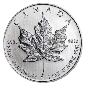 Canada 1 oz Platinum Maple Leaf – BU (Random Year)