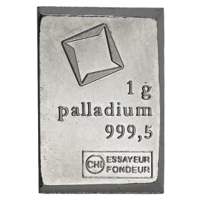 1 Gram Palladium Bar – Valcambi Suisse (.9995 Fine)