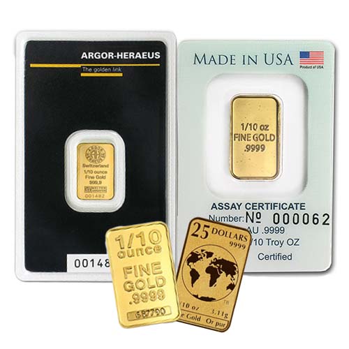 1/10 oz Gold Bars