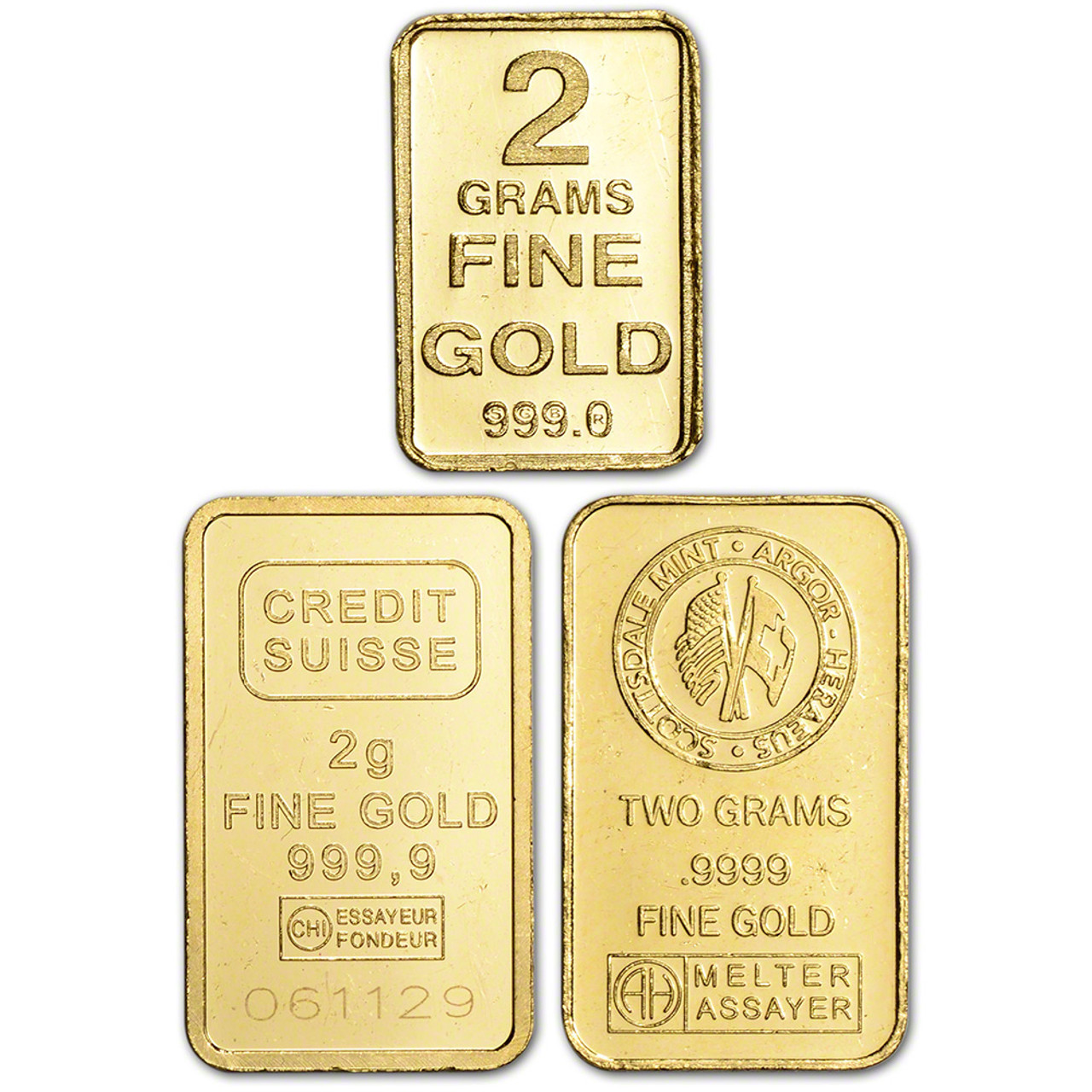 2 Gram Gold Bars