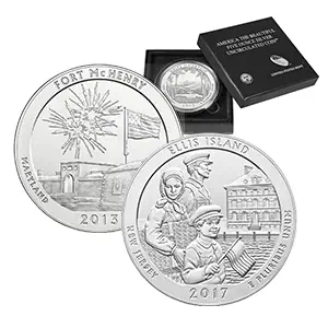 Burnished ATB 5 oz Silver Coins